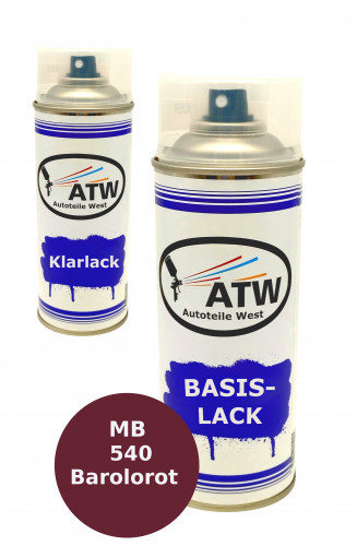 Autolack für Mercedes Benz 540 Barolorot +400ml Klarlack Set